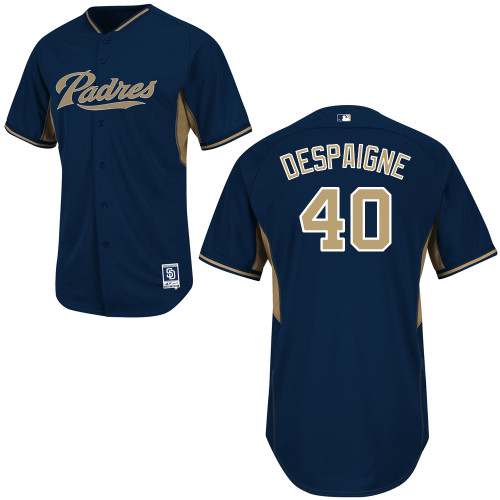 Odrisamer Despaigne #40 Youth Baseball Jersey-San Diego Padres Authentic 2014 Cool Base BP Blue MLB Jersey